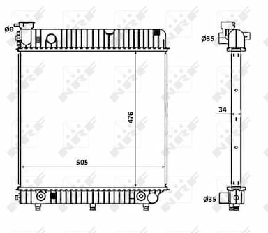 Radiators, Motora dzesēšanas sistēma NRF 53875 1