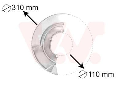 Dubļu sargs, Bremžu disks VAN WEZEL 5874372 1