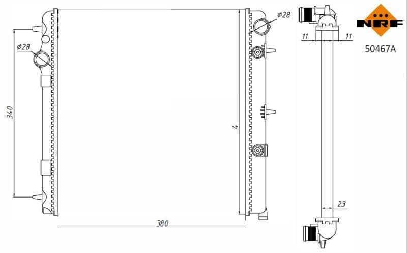 Radiators, Motora dzesēšanas sistēma NRF 50467A 1