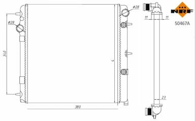 Radiators, Motora dzesēšanas sistēma NRF 50467A 1