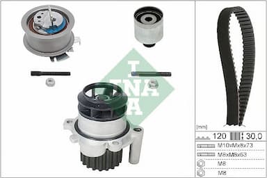 Ūdenssūknis + Zobsiksnas komplekts INA 530 0201 30 1