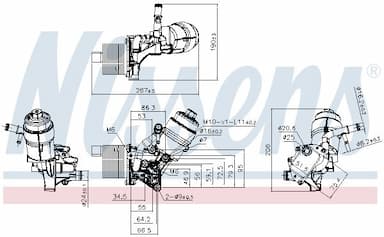 Eļļas radiators, Motoreļļa NISSENS 91161 5