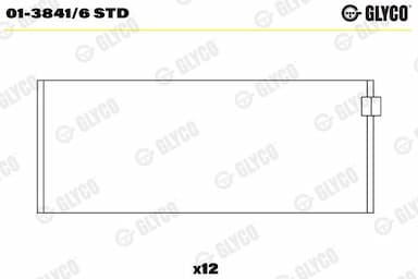 Klaņa gultnis GLYCO 01-3841/6 STD 1