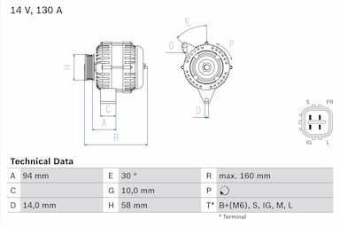 Ģenerators BOSCH 0 986 049 221 1