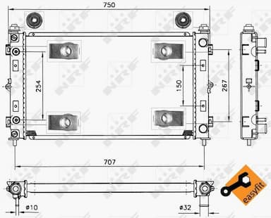 Radiators, Motora dzesēšanas sistēma NRF 50232 5