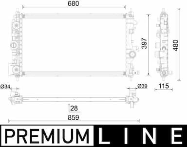 Radiators, Motora dzesēšanas sistēma MAHLE CR 2591 000P 1