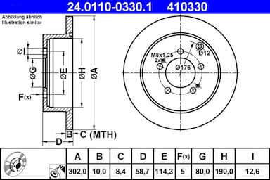 Bremžu diski ATE 24.0110-0330.1 1