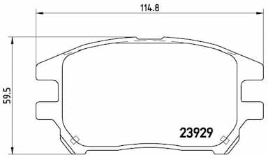 Bremžu uzliku kompl., Disku bremzes BREMBO P 56 050 1