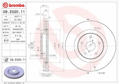 Bremžu diski BREMBO 09.E520.11 1