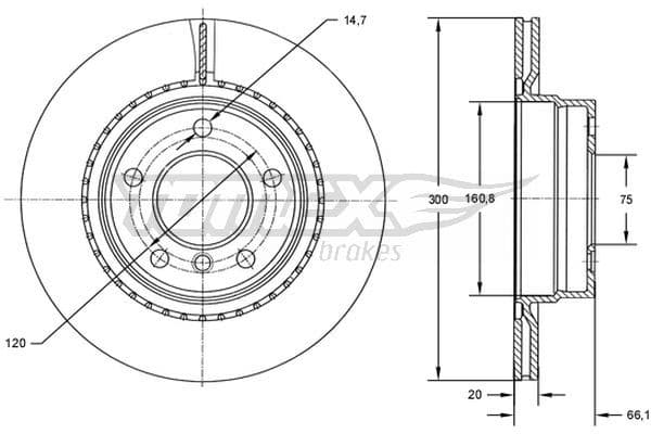 Bremžu diski TOMEX Brakes TX 72-72 1