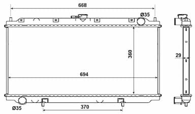 Radiators, Motora dzesēšanas sistēma NRF 53019 4