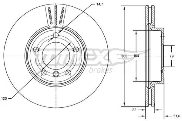 Bremžu diski TOMEX Brakes TX 72-85 1