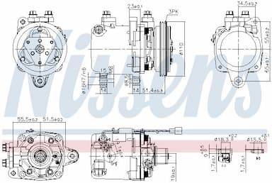 Kompresors, Gaisa kond. sistēma NISSENS 89163 11