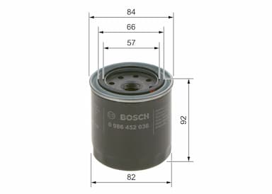 Eļļas filtrs BOSCH 0 986 452 036 5