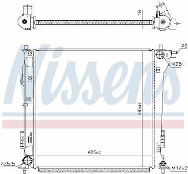 Radiators, Motora dzesēšanas sistēma NISSENS 606098 5