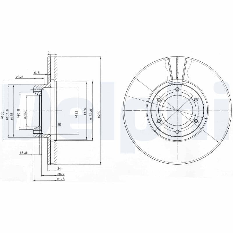 Bremžu diski DELPHI BG3553 1