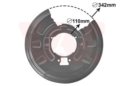 Dubļu sargs, Bremžu disks VAN WEZEL 0649373 1