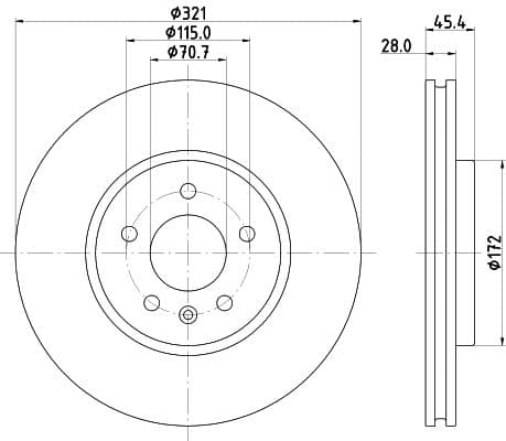 Bremžu diski HELLA 8DD 355 132-171 1