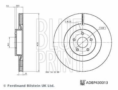 Bremžu diski BLUE PRINT ADBP430013 3