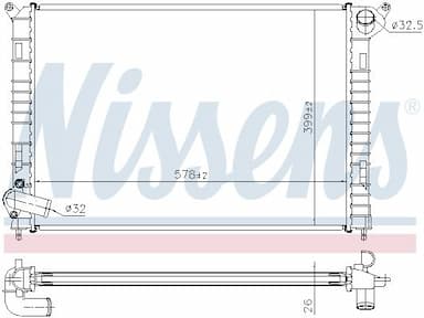 Radiators, Motora dzesēšanas sistēma NISSENS 69703A 6