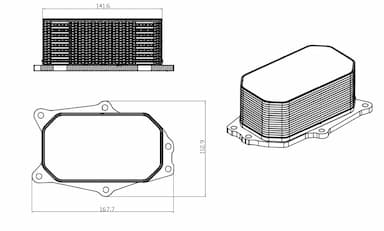 Eļļas radiators, Motoreļļa NRF 31825 5