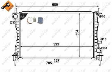 Radiators, Motora dzesēšanas sistēma NRF 58375 5