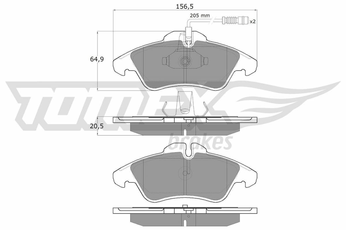 Bremžu uzliku kompl., Disku bremzes TOMEX Brakes TX 10-931 1