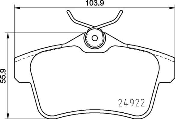 Bremžu uzliku kompl., Disku bremzes BREMBO P 06 102 1