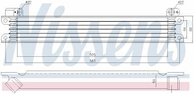 Eļļas radiators, Motoreļļa NISSENS 90615 6