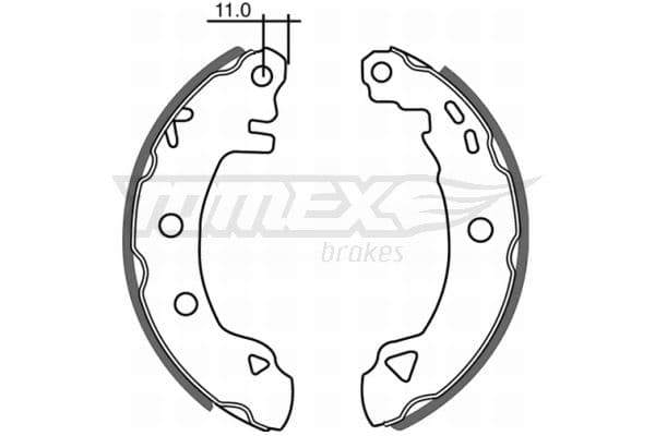 Bremžu loku komplekts TOMEX Brakes TX 21-02 1