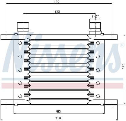 Eļļas radiators, Motoreļļa NISSENS 90063 1