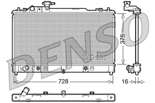 Radiators, Motora dzesēšanas sistēma DENSO DRM44021 1