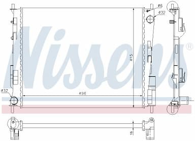 Radiators, Motora dzesēšanas sistēma NISSENS 67286 5