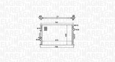 Radiators, Motora dzesēšanas sistēma MAGNETI MARELLI 350213157700 2