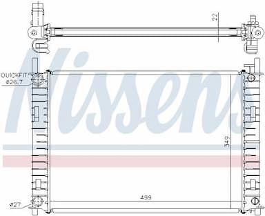 Radiators, Motora dzesēšanas sistēma NISSENS 62027A 6