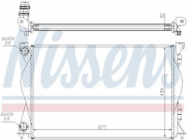 Radiators, Motora dzesēšanas sistēma NISSENS 60235A 6