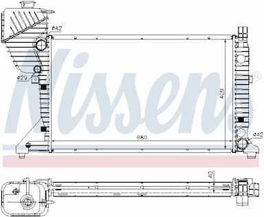 Radiators, Motora dzesēšanas sistēma NISSENS 62519A 6