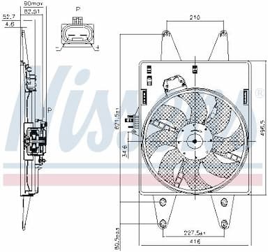 Ventilators, Motora dzesēšanas sistēma NISSENS 85126 6