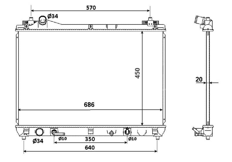 Radiators, Motora dzesēšanas sistēma NRF 53702 1