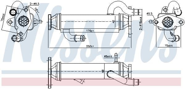 Radiators, Izplūdes gāzu recirkulācija NISSENS 989328 1