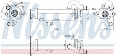 Radiators, Izplūdes gāzu recirkulācija NISSENS 989328 1