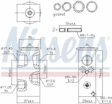 Izplešanās vārsts, Gaisa kond. sistēma NISSENS 999292 6