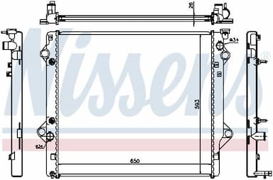 Radiators, Motora dzesēšanas sistēma NISSENS 64684 2