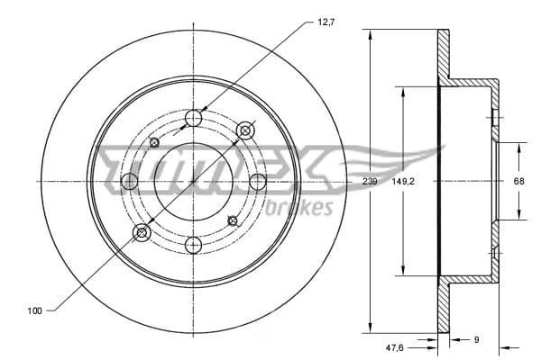 Bremžu diski TOMEX Brakes TX 72-32 1