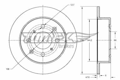 Bremžu diski TOMEX Brakes TX 72-32 1