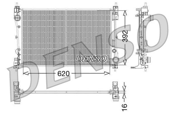 Radiators, Motora dzesēšanas sistēma DENSO DRM09115 1