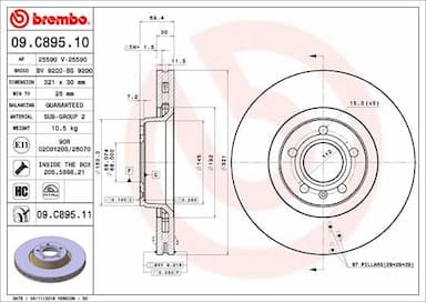 Bremžu diski BREMBO 09.C895.11 1