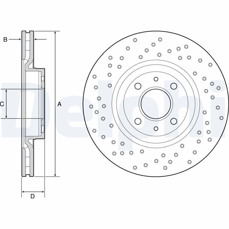 Bremžu diski DELPHI BG4943C 1