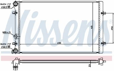 Radiators, Motora dzesēšanas sistēma NISSENS 652011 6