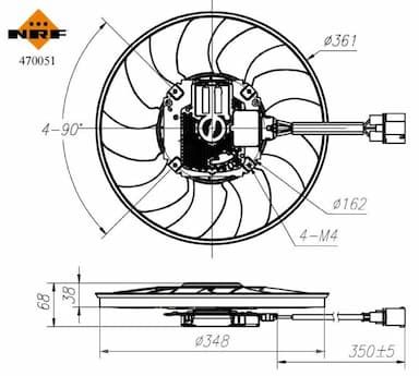 Ventilators, Motora dzesēšanas sistēma NRF 470051 1